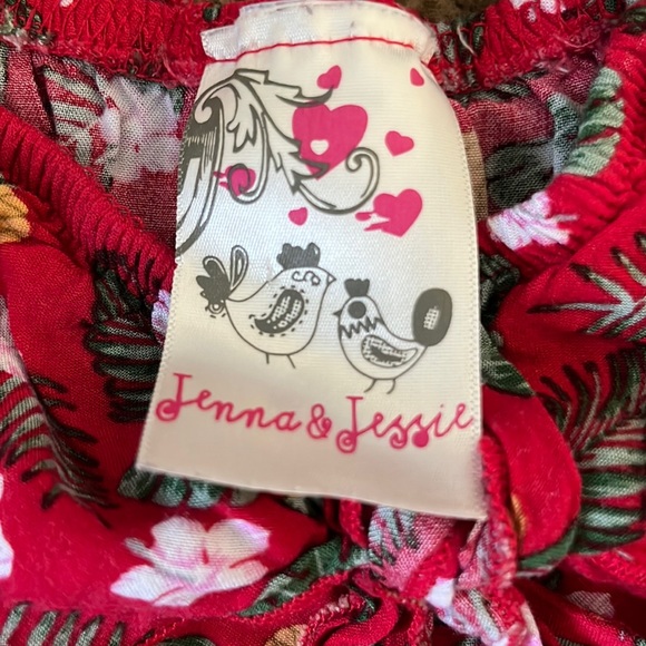 Jenna & Jessie - Tropical Print Girls Romper - Size 7 - Picture 2 of 5